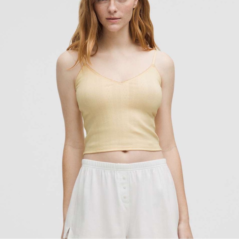 Lululemon buttercream pointelle tank